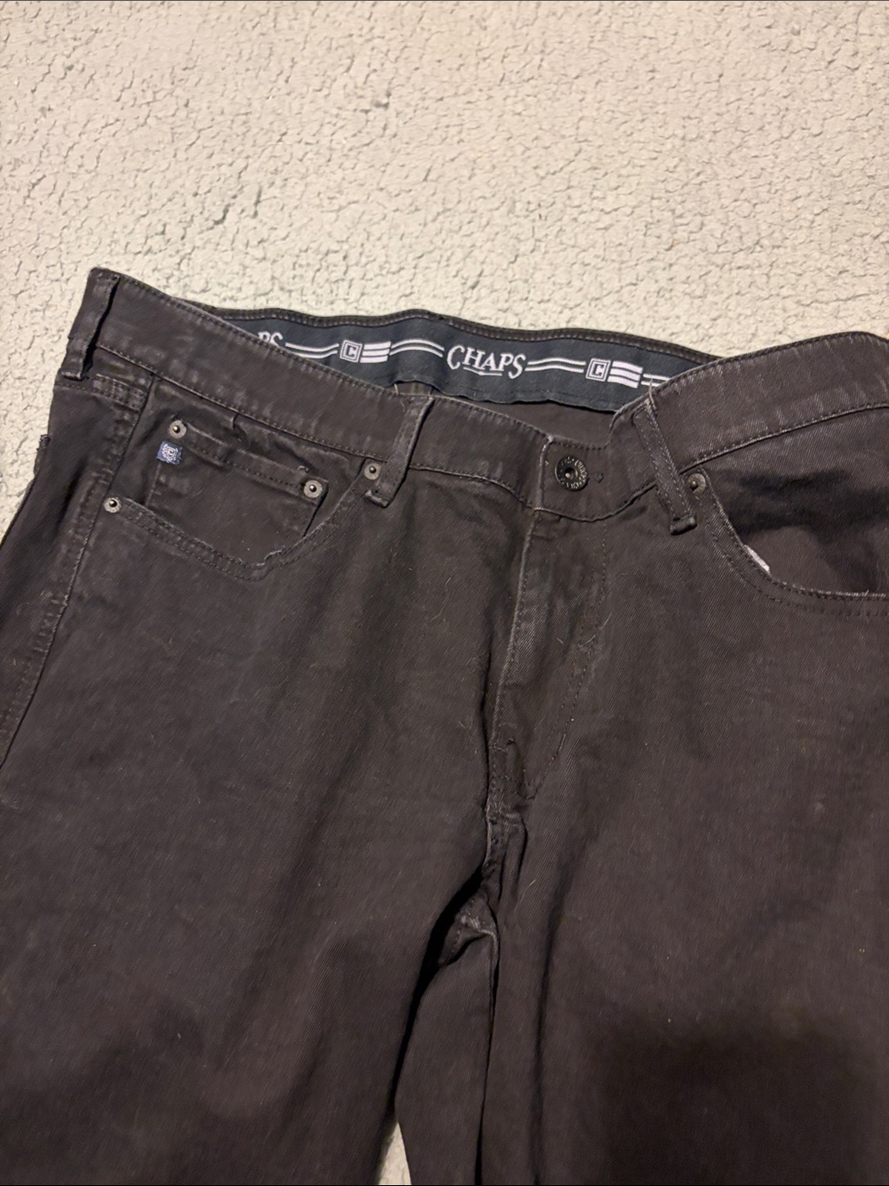 Chaps Men's Black Relaxed Straight Jeans